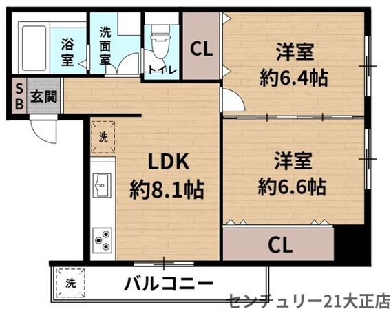 大正駅 徒歩10分 3階の物件間取画像